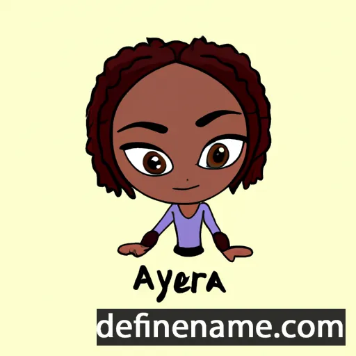 cartoon of the name Afryea