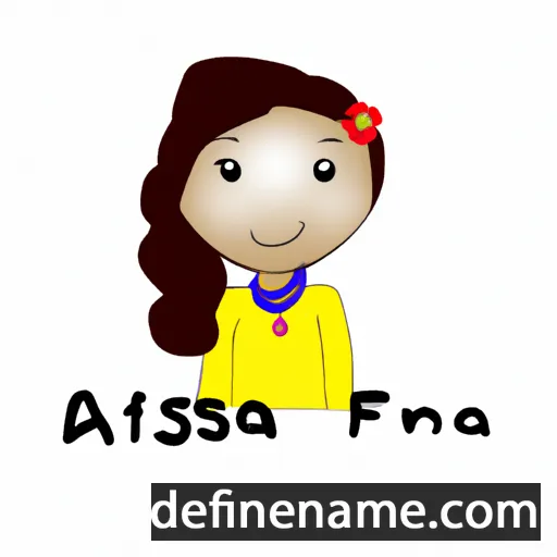 cartoon of the name Afsana