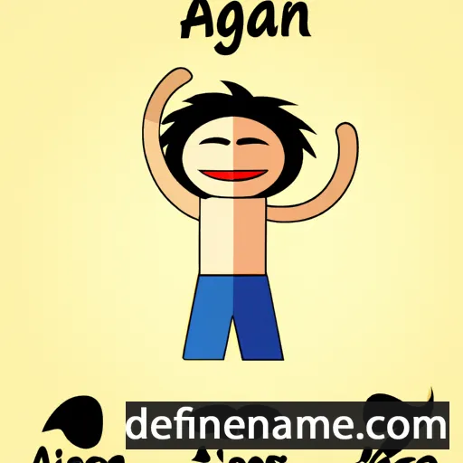 cartoon of the name Agani