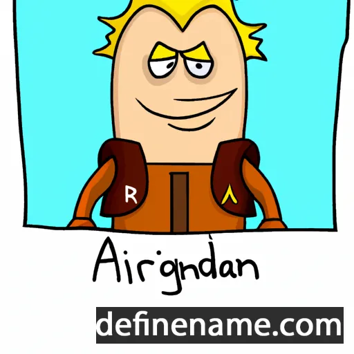 cartoon of the name Aginhard