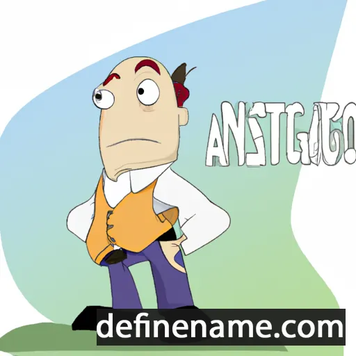 cartoon of the name Agostiño