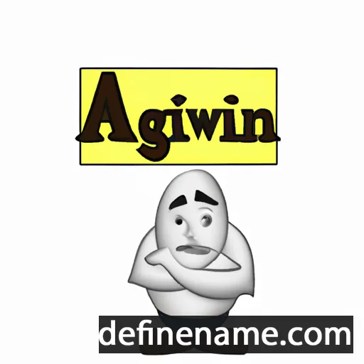 cartoon of the name Agwin