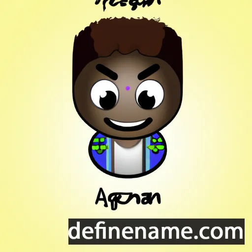 cartoon of the name Agyeman