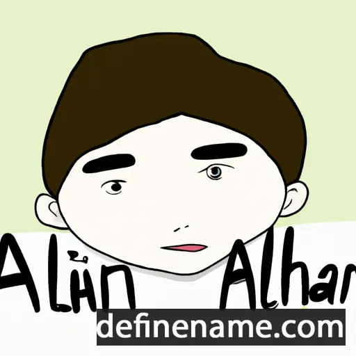 cartoon of the name Ah-jin