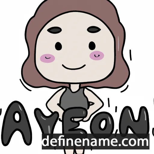 cartoon of the name Ah-yeon