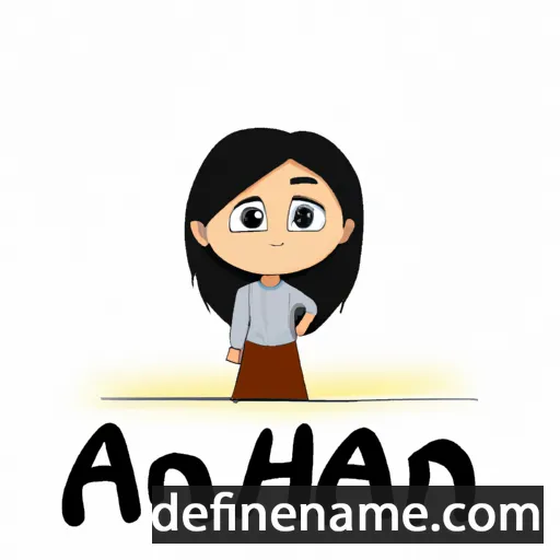 cartoon of the name Ahaani