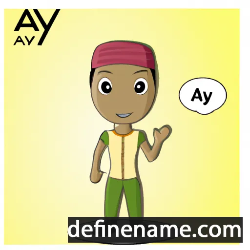 cartoon of the name Ahaya