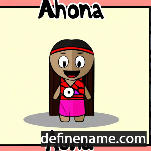 cartoon of the name Ahinoa