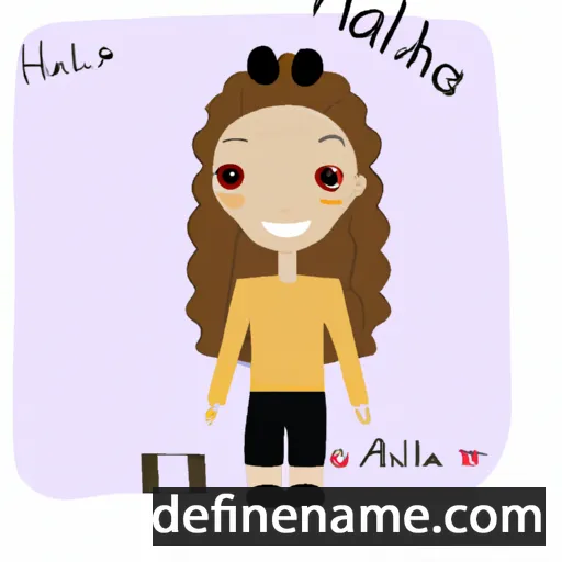 cartoon of the name Ahlana