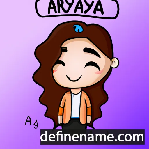 cartoon of the name Ahraya