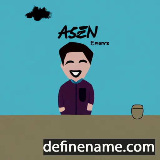 cartoon of the name Ahsen