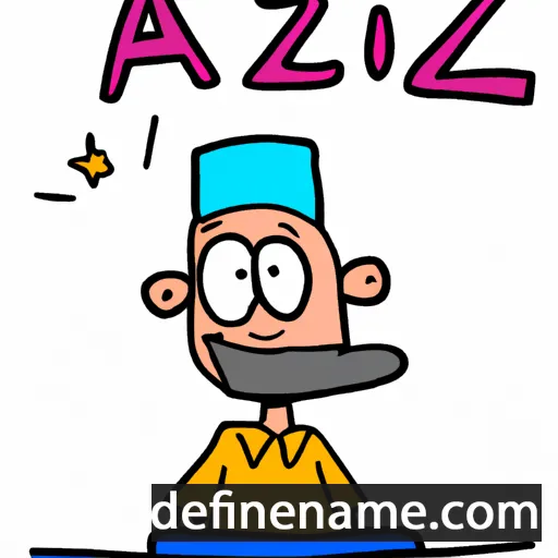 cartoon of the name 'Aziz