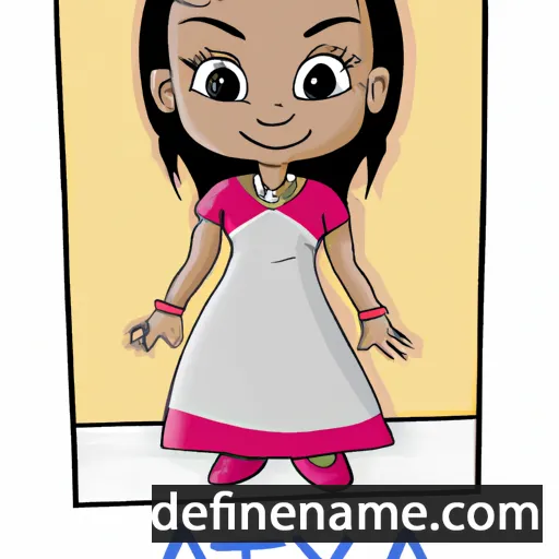 cartoon of the name Atiya