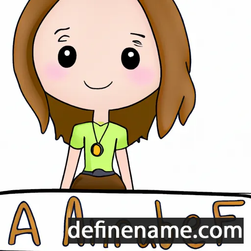 cartoon of the name Aubree