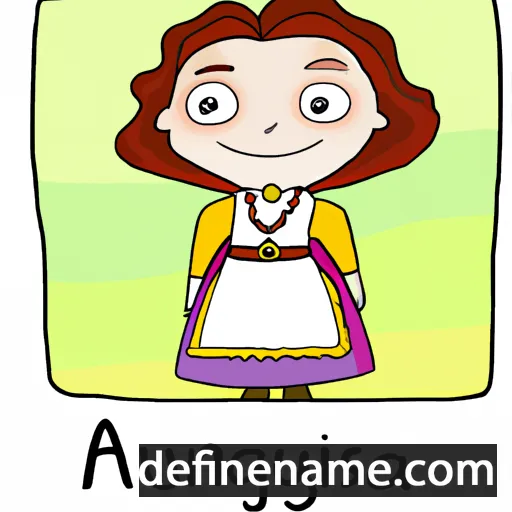 cartoon of the name Augustina