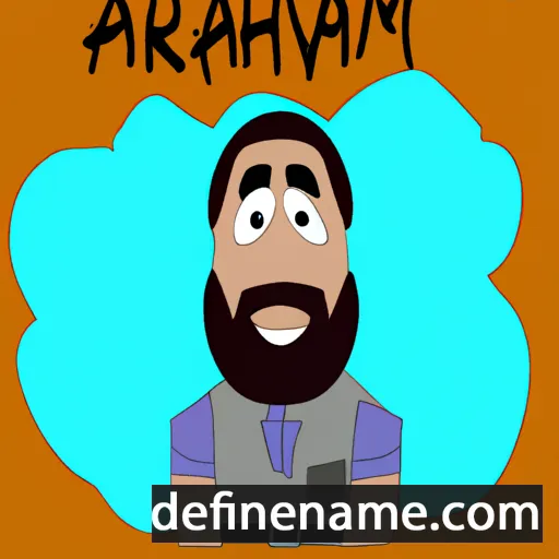 cartoon of the name Avraham