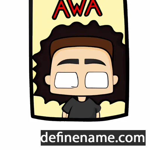 cartoon of the name Awa