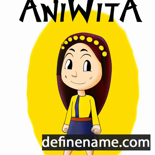 cartoon of the name Awinita