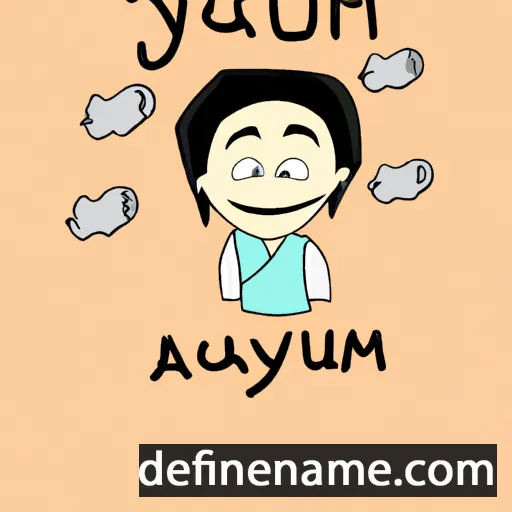 cartoon of the name Ayaulym