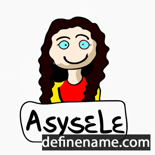 cartoon of the name Aysel