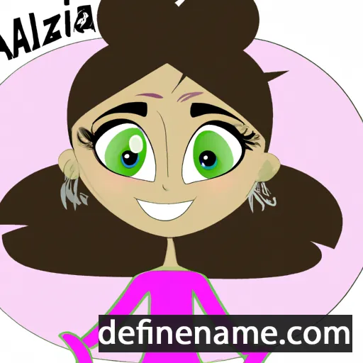 cartoon of the name Azaliya