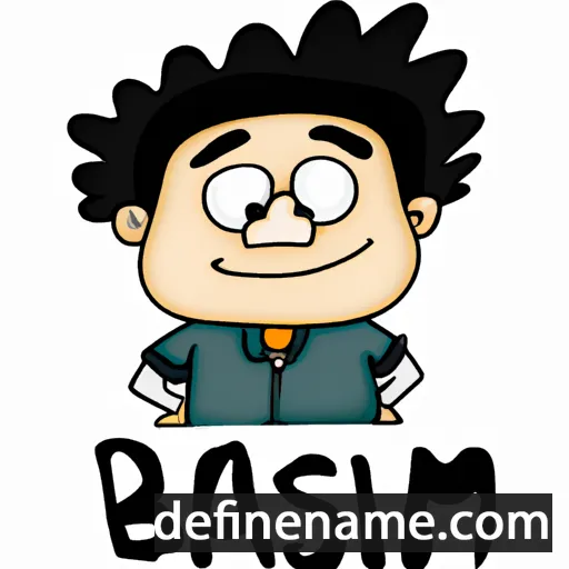 cartoon of the name Basim