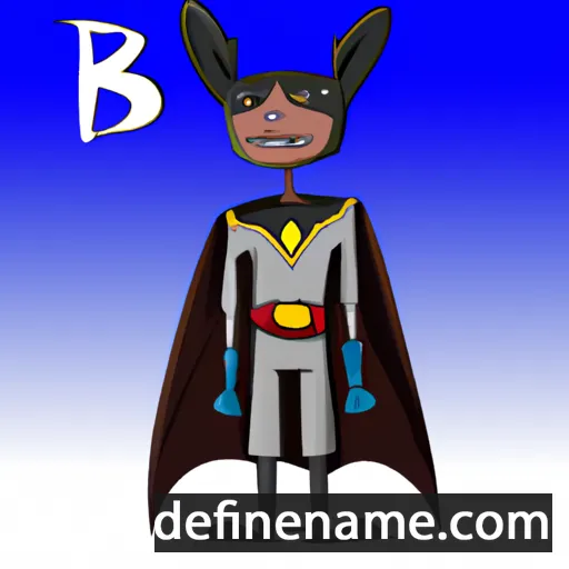 cartoon of the name Bat-Erdene