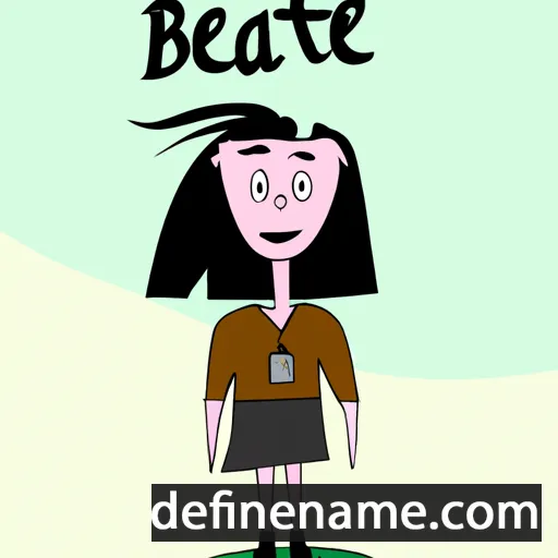 cartoon of the name Beāte