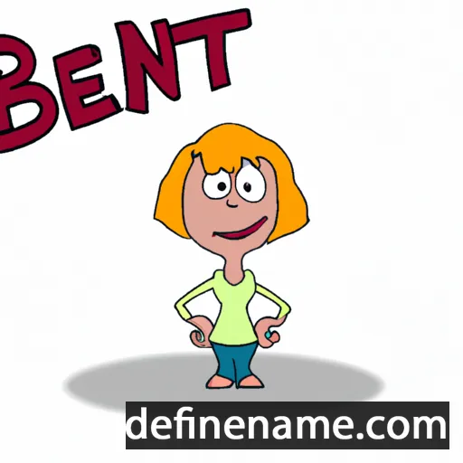 cartoon of the name Bente