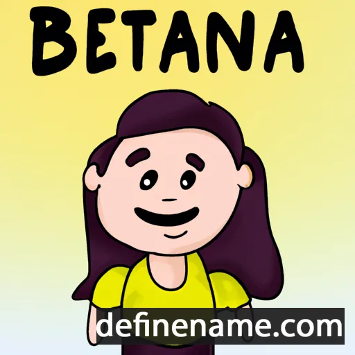 cartoon of the name Betânia