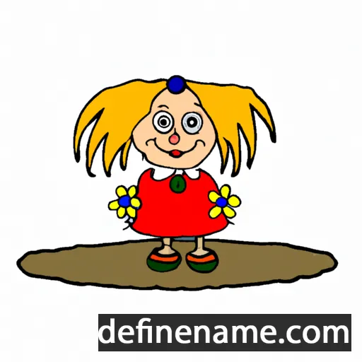 cartoon of the name Bíborka