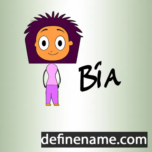 cartoon of the name Bia