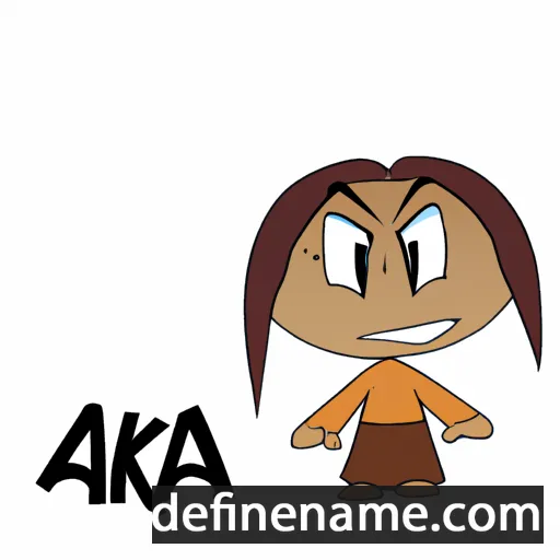 cartoon of the name 'Aka'aka