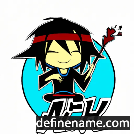 cartoon of the name Aichi