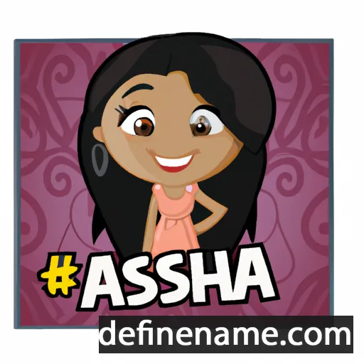 cartoon of the name Aiesha