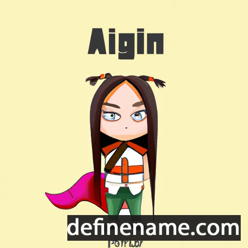 cartoon of the name Aifang