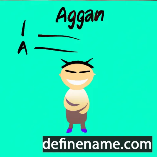 cartoon of the name Aiganym