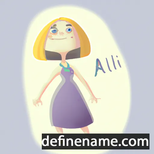 cartoon of the name Aili