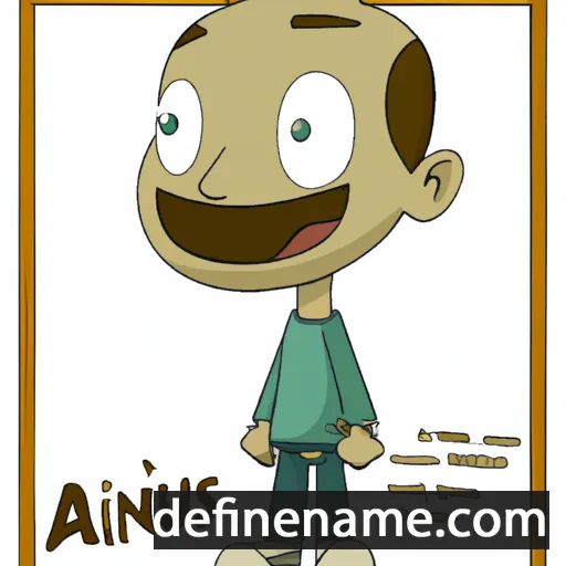 cartoon of the name Ainius