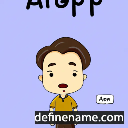 cartoon of the name Aiping