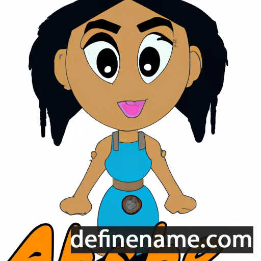 cartoon of the name Aishe