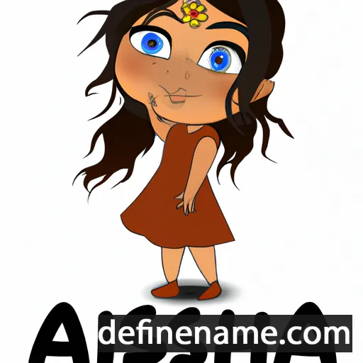 cartoon of the name Aishika