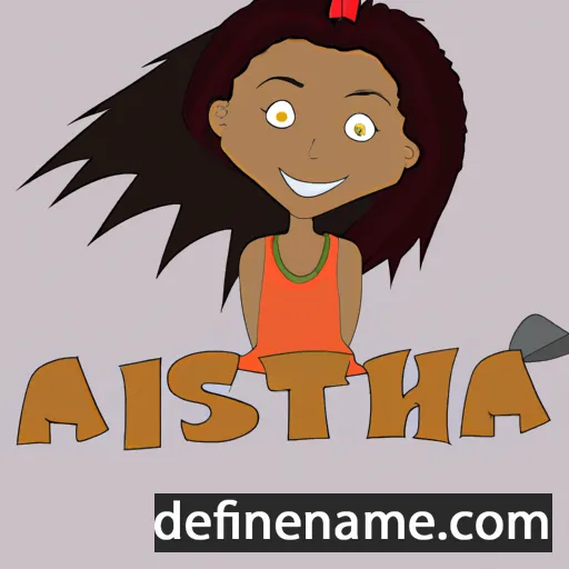 cartoon of the name Aitisha