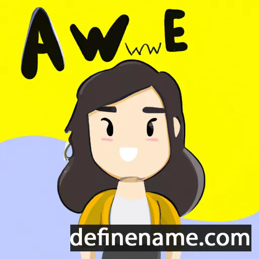 cartoon of the name Aiwen