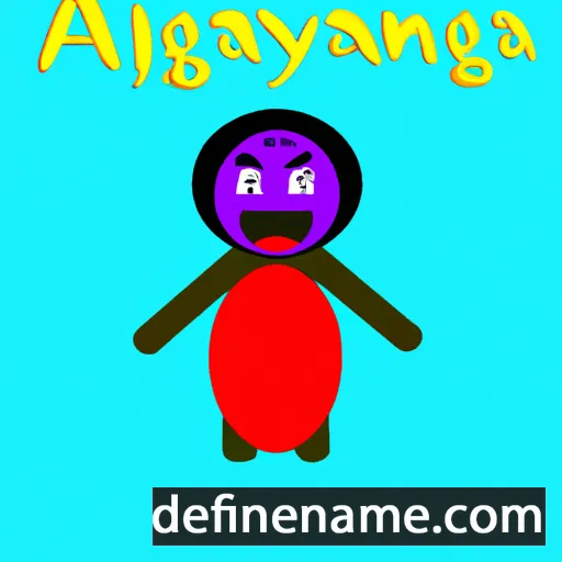 cartoon of the name Akanyang