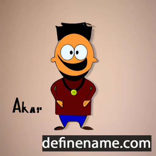 cartoon of the name Akhtar