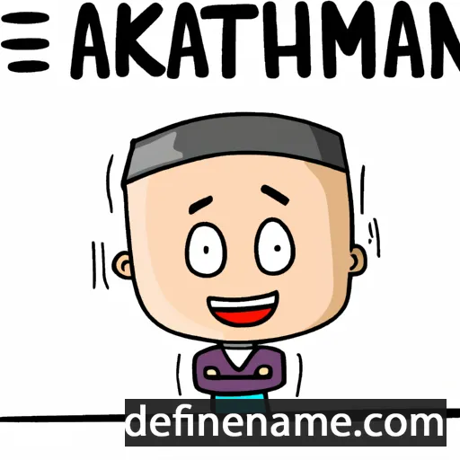 cartoon of the name Akhtaruzzaman