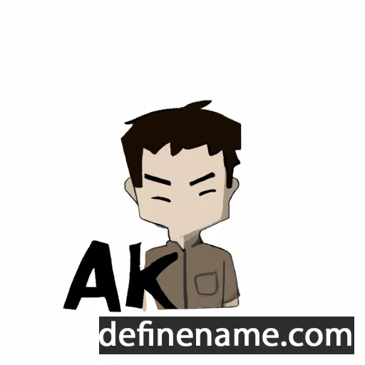 cartoon of the name Akii