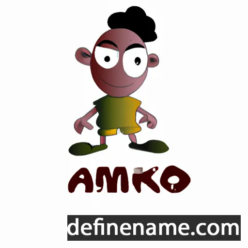 cartoon of the name Akomo