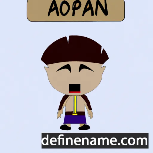 cartoon of the name Akopan